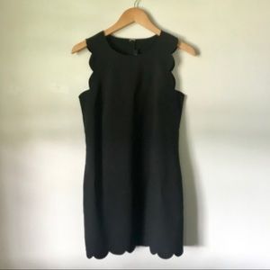 J.Crew Black Scalloped Edge Size 4 Dress